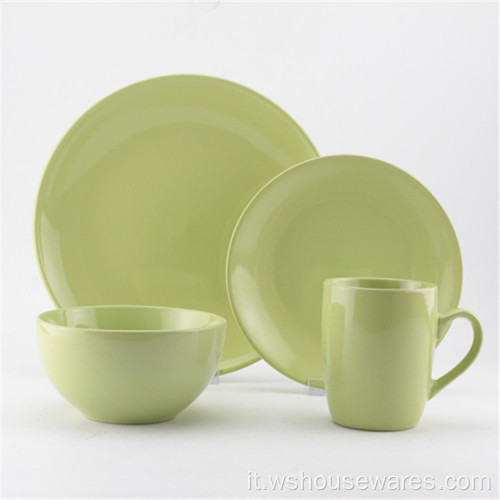 Set da cena in ceramica Stoneware stoviglie dipinte a mano